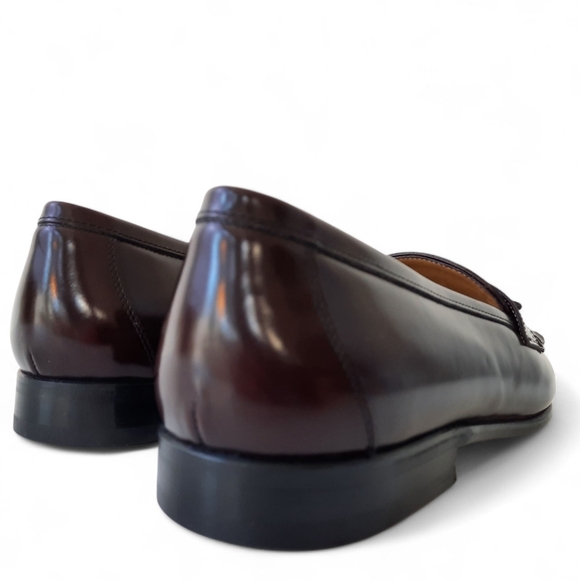 MEZLAN Kiltie Tassel Handcrafted Santander Loafer Calfskin Leather High Shine 8 - Picture 10 of 13